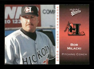 2004 Multi-ad Hickory Crawdads 2 Bob Milacki BXCP33 - Image 1 of 2