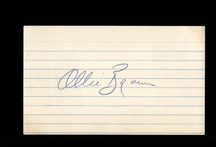 OLLIE BROWN AUTOGRAPHED VINTAGE 3 x 5 INDEX CARD, D. 2015 - Imagem 1 de 1