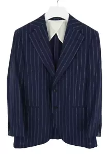 SUITSUPPLY La Spalla Blazer Men's UK 42 Linen Wool Silk Striped Half Lined - Picture 1 of 9