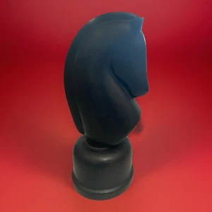 International Chess Pieces Sculpture Statue Matte Black Decor KNIGHT Horse 8.5” - Picture 1 of 5