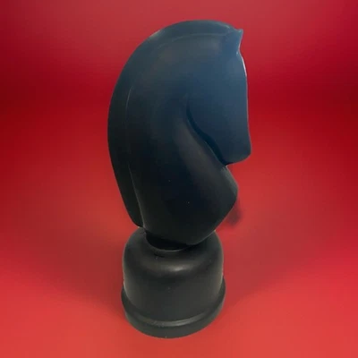 International Chess Pieces Sculpture Statue Matte Black Decor KNIGHT Horse 8.5” - Image 1 of 4