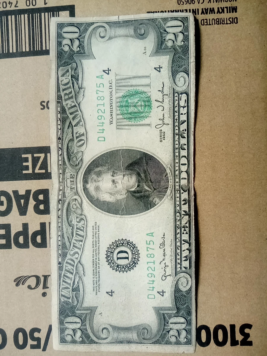 曾流通未经认证20 美元纸币| eBay