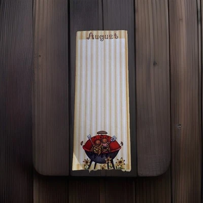 Refrigerator Magnetic Grocery List Notepad AUGUST Fridge Magnet Month 30 sheets - Image 1 of 4