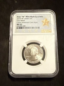 2019 W Lowell Great American Coin Hunt 25C NGC MS63 First Week - Picture 1 of 2