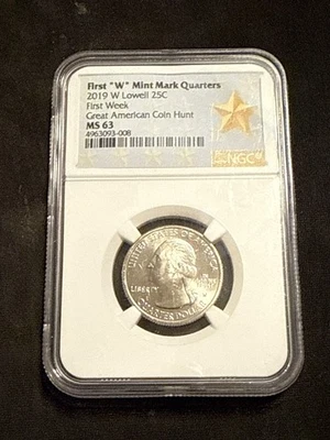 2019 W Lowell Great American Coin Hunt 25C NGC MS63 First Week - Image 1 of 2