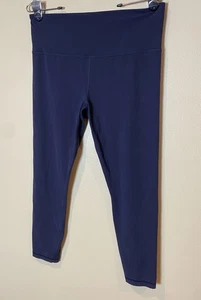 ATHLETA Womens L Ultra High Rise Elation 7/8 Navy Blue Tight Leggings Excellent - Picture 1 of 4