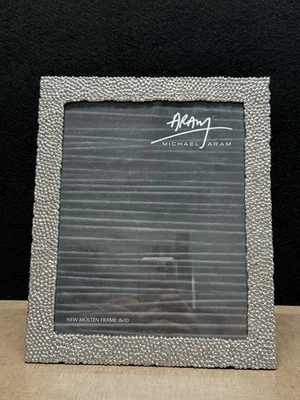 Marco de plata fundida Michael Aram 8” x 10” marco de fotos 8x10 foto NUEVO Foto 1 de 4