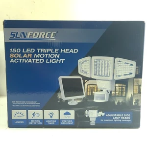 Sunforce 150 LED Solar Powered Motion Activated 1000 Lumens Flood Light 82153 - Picture 1 of 10