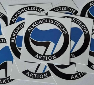 50x Alkoholistische Aktion Aufkleber Fun Saufen Punk Oi Spaß Bier Hool Ultra - Picture 1 of 1