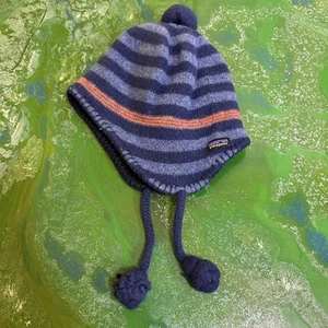 Patagonia Kids Small 3-6 Years 100% Merino Wool Lined Beanie Winter Cap Hat Snow - Picture 1 of 5