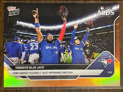 2025 Topps Now MLB #844 Vladimir Guerrero Jr. Toronto Blue Jays ORANGE 10/25 - Image 1 of 2
