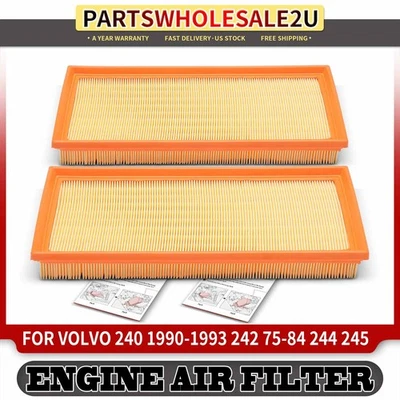 2x Filtro de aire motor para Volvo 240 1990-1993 242 75-84 245 244 75-89 264 80-81 Foto 1 de 4