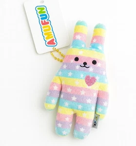 Llavero Flan Suave Kawaii Daigurumi Flan Peluche AMUSE 4.72 pulgadas Rayas Conejo - Imagen 1 de 1