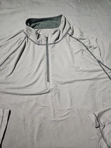 Merino Blend by Paradox Mens L Gray Performance Merino Wool Blend Zip Base Layer - Picture 1 of 15
