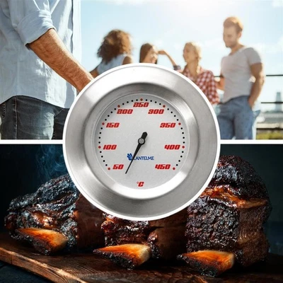 LANTELME Analog Grillthermometer bis 450°C für Haube Deckel an Smoker Bbq Thermometer