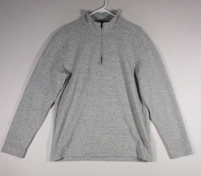 Apt.9 Hombres Premier Flex Sudadera Manga Larga Cuello Redondo 1/4 Cremallera Talla L Gris Foto 1 de 4