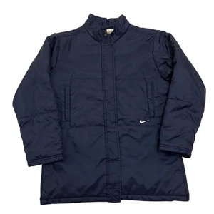 Chaqueta Acolchada Nike Años 90 Azul Marino Niñas L Forrada Cremallera Completa Deportes - Imagen 1 de 13