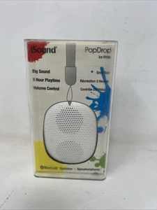 ISound PopDrop Bluetooth Speaker W/ Speakerphone Ice White - Picture 1 of 2