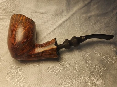 Pipa para fumar tabaco hecha a mano alzada vintage Ben Wade nogal dorado Foto 1 de 4
