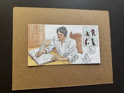 Filipinas 1991 FDC (73) + Independencia de Filipinas #2101 + Cachet pintado a mano (A) Foto 1 de 2