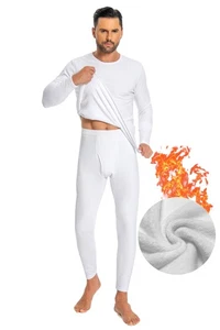 Mens Thermal Underwear Set Ultra Thick for Cold Weather Fleece Lined Long Joh... - Picture 1 of 5