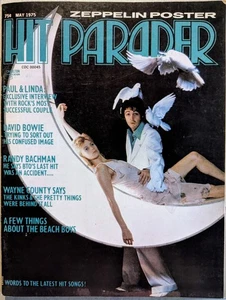HIT PARADER Magazine May 1975 Paul McCartney, Bowie, BTO, Sgt Pepper, Queen, VTG - Picture 1 of 15