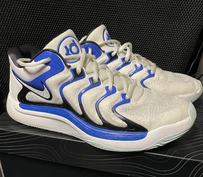 耐克男式 KD17 篮球 8.5 码白色/蓝色便士带盒 — 第 1/4 张图片