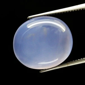 Rich Royal 6.6ct Oval Cabochon Unheated Untreated Lavender Chalcedony, Africa - Picture 1 of 4