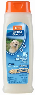 Hartz 3270002305 Ultraguard Flea & Tick Oatmeal Dog Shampoo For Dogs, 18 oz. - - Image 1 of 2