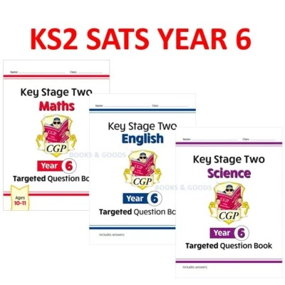 KS2 Sats Year 6 Maths English Science Targeted Question Book  Ages 10-11 CGP - Image 1 of 4
