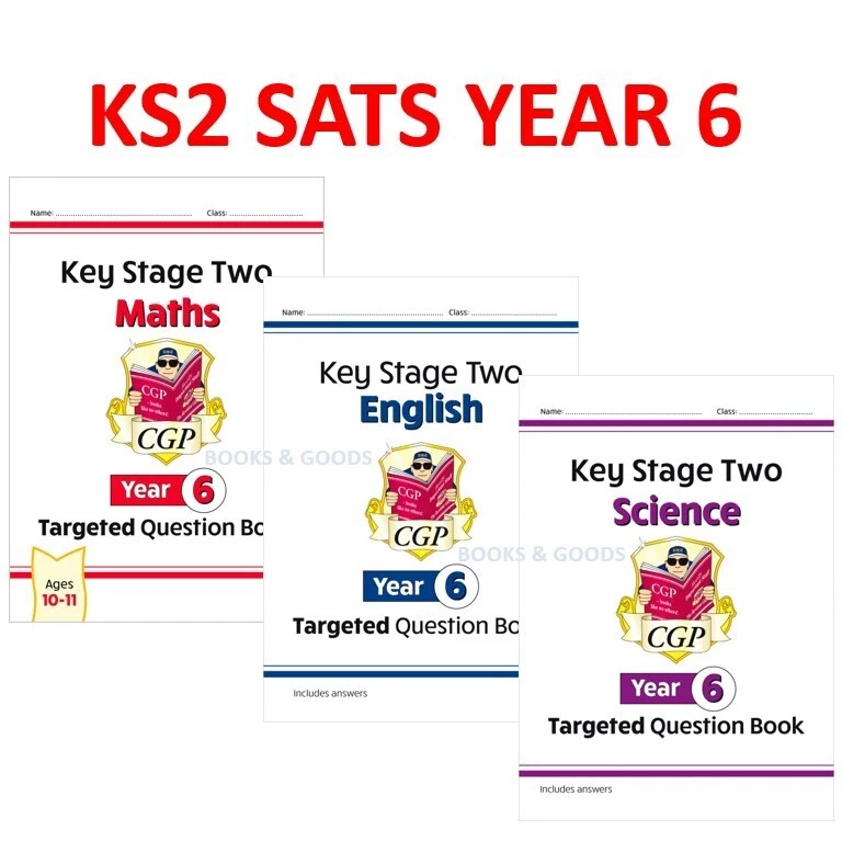 KS2 Sats Year 6 Maths English Science Targeted Question Book  Ages 10-11 CGP - Image 1 of 4
