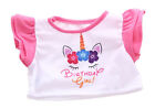 Adorable Unicorn Birthday Girl Tee Fits Most 14 to 18 inch Teddy Bears and Make