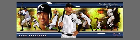 Rare ALEX RODRIGUEZ Classic c.2010 New York Yankees PHOTORAMA POSTER Print Cover