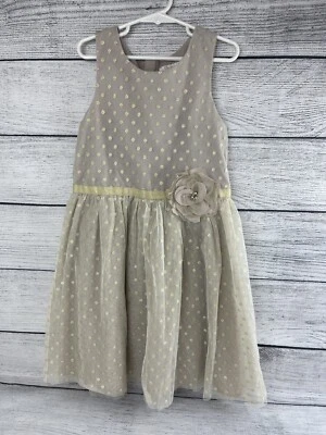 Vestido de fiesta dorado Lilly Wicket para niñas talla 8 Foto 1 de 4