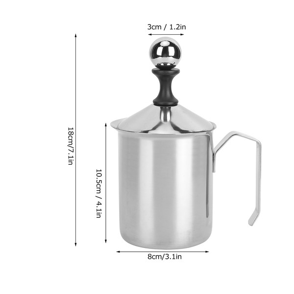 Drink Mixer Milk Frother Milk Creamer 304 Stainless Steel Manual 400cc For EA Photo Related