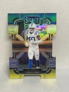 2023 Panini Select Concourse JAYLON JONES Die-Cut GREEN & YELLOW Prizm RC 42 - Picture 1 of 2