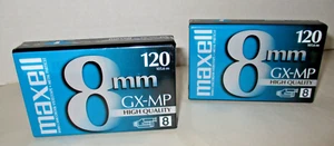 2- New Maxwell 8mm 120 GX-MP High Quality Camcorder Tapes - Picture 1 of 7