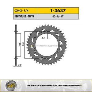 FOR BMW F 650 ST FROM 1999 TO 2004 STEEL REAR SPROCKET SUNSTAR 520 - 46 TEETH - Picture 1 of 1