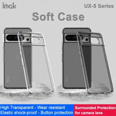 IMAK Para Google Pixel 8 Pro Antigolpes Suave Transparente TPU Estuche Cubierta Foto 1 de 4
