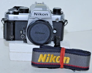 nice Nikon FA 35mm camera w/ instructions, cap & strap, works fine - Picture 1 of 9