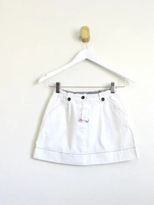 NEW! Jacadi Paris Denim Mini Skirt White Girls SZ 8 - Picture 1 of 5
