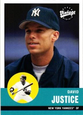 2001 Upper Deck Vintage #150 David Justice - Image 1 of 2
