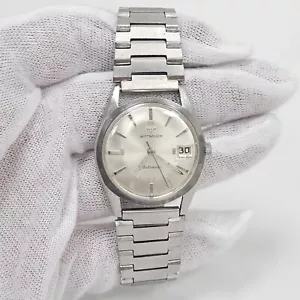 Bellissimo Orologio Uomo Wittnauer Geneve Automatico C-11-KAS Svizzero Vintage Data Funzionante - Foto 1 di 13