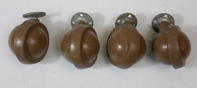 4 ancienne roue roulette acier KENRICK meuble 1970-80 - Photo 1/3