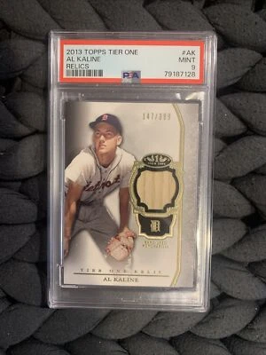 2013 Topps Tier One Relics Al Kaline #/399 PSA 9 Pop 1 Detroit Tigers MLB HoF - Image 1 of 4