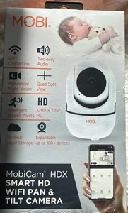 MobiCam HDX Smart HD WiFi Cámara Panorámica e Inclinable Monitor de Bebé, Nuevo en Embalaje - Imagen 1 de 7