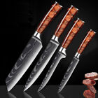 Japanese Kitchen Chef Knife Set 6/8/10Pcs Stainless Steel Damascus Style Cleaver