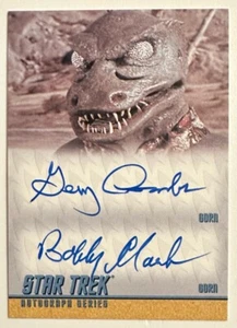 STAR TREK: GARY COMBS/BOBBY CLARK como GORN DOBLE TARJETA AUTOMÁTICA DA30 - Imagen 1 de 2