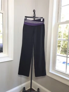 Lululemon Athletica Black & Purple Knit Leggings Yoga Pants - Women’s 6 - Picture 1 of 7