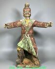 13.3''old Chinese Dynasty Tang Sancai Pottery Man People Person Statue Sculpture